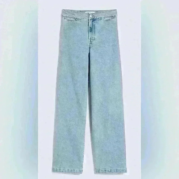 MADEWELL The Emmett Wide-Leg Crop Jean: Welt Pocket Edition in Kieran Wash - Picture 6 of 16